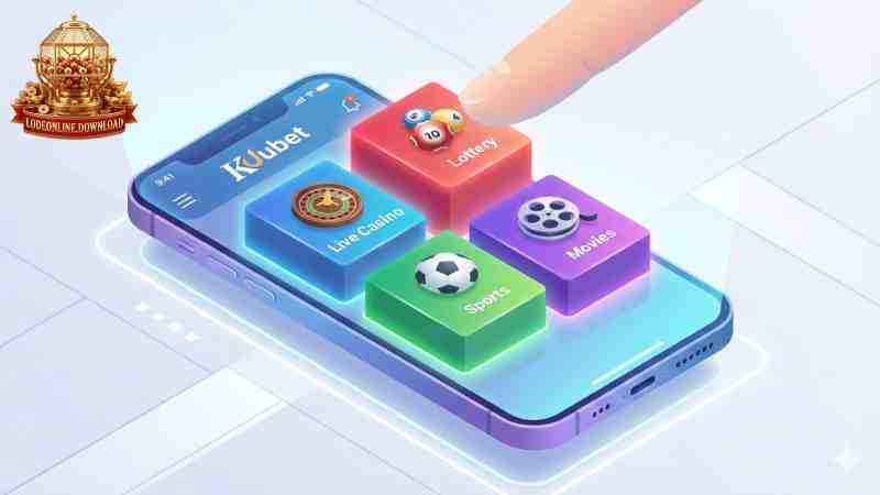 Giao diện trực quan và đa dạng tính năng của ứng dụng Kubet.